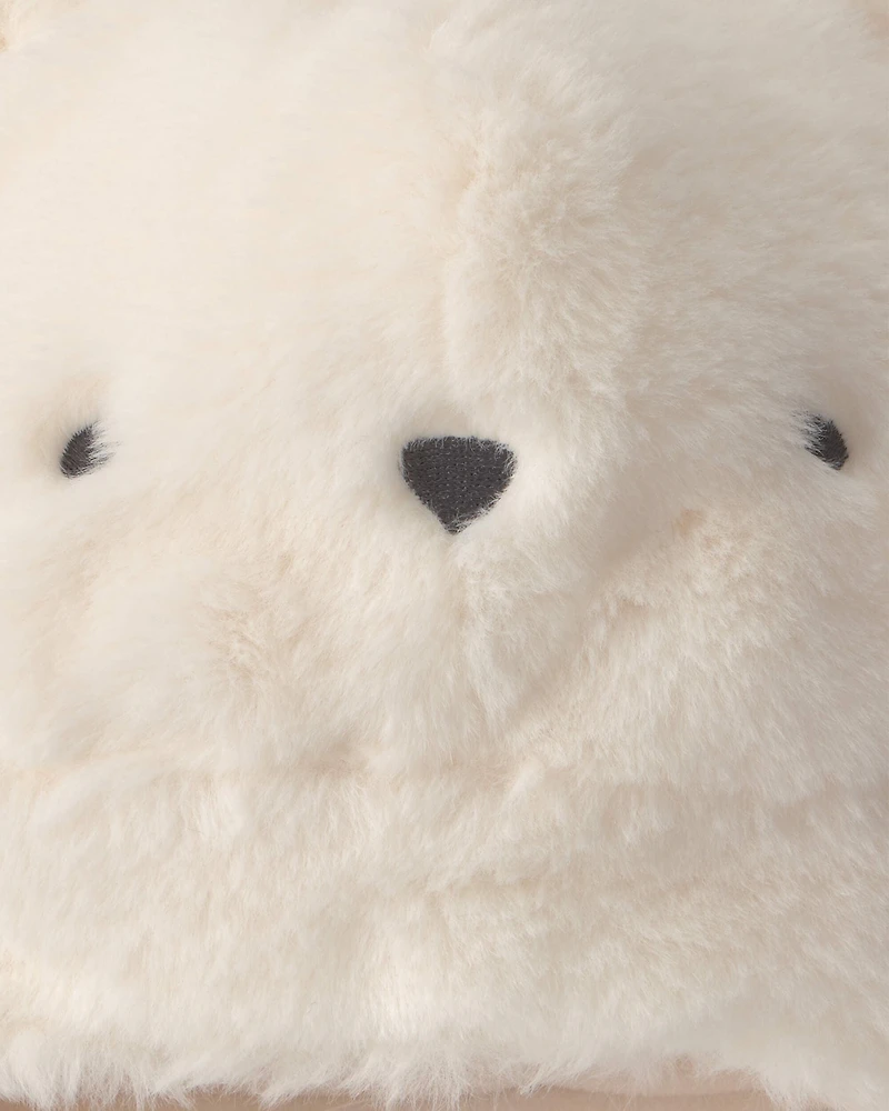 Baby Polar Bear Christmas Fleece Hat - Cream