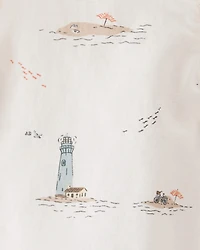 Baby Boy 2-Piece Set Made with Organic Cotton in Coastal Vacation Print