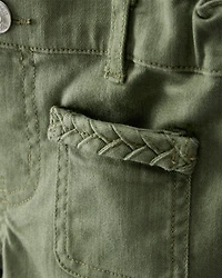 Baby Girl Cotton Flare Pants - Green