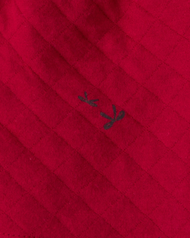 Baby Girl 3-Piece Bow Print Sleeveless Jacket, Bodysuit & Pant Set - Black/White/Red