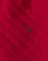 Baby Girl 3-Piece Bow Print Sleeveless Jacket, Bodysuit & Pant Set - Black/White/Red