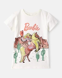 Toddler Girl Barbie Western Cowgirl Short-Sleeve Graphic Tee - White