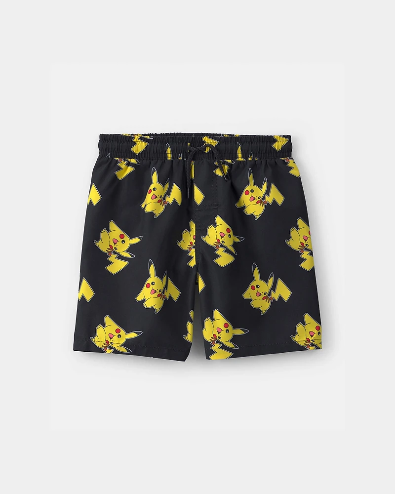 Boys 2-Piece Pokémon™ Pikachu Rashguard & Swim Trunk Set - Yellow/Black