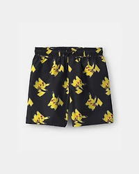 Boys 2-Piece Pokémon™ Pikachu Rashguard & Swim Trunk Set - Yellow/Black
