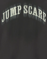 Boys 'Jump Scare' Halloween French Terry Hoodie - Black/White