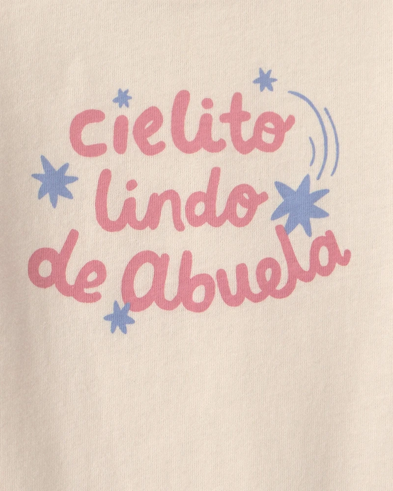 Baby Girl 'Cielito Lindo De Abuela' Long-Sleeve Graphic Bodysuit - Cream
