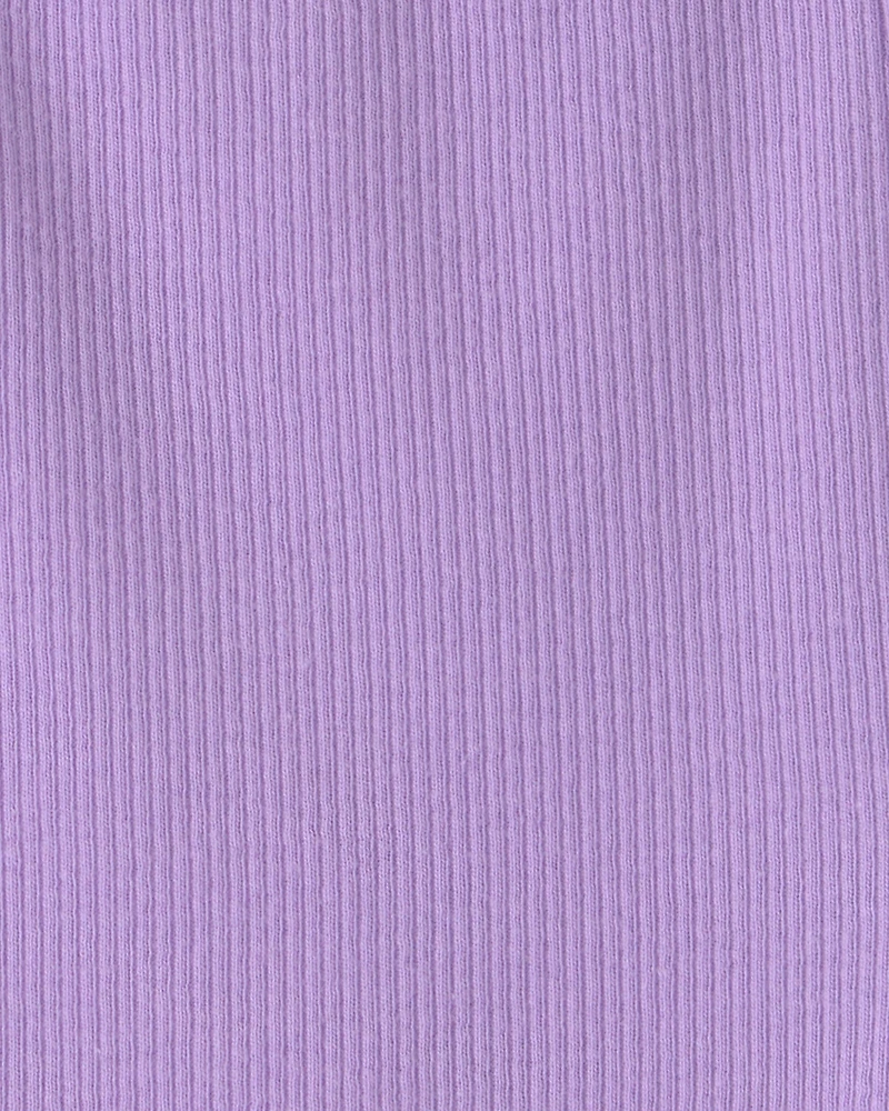 Girls Rib Bike Shorts - Purple
