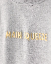 Baby Boy 'Main Squeeze' Short-Sleeve Hooded Romper - Grey