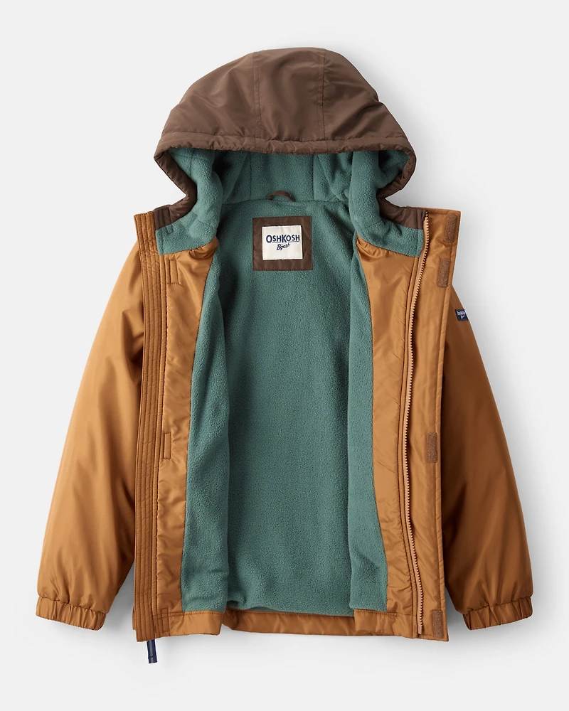 Boys Long-Sleeve Midweight Utility Jacket - Brown