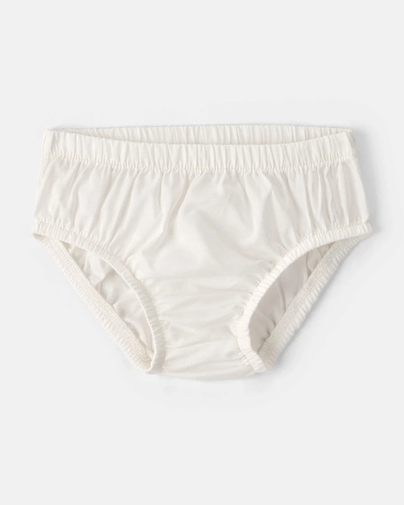 Baby Girl Bear-Print Cotton Short-Sleeve Dress - Blue