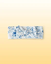 Baby Girl Floral Headwrap - Blue/White