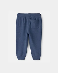Baby Boy French Terry Joggers - Navy Blue