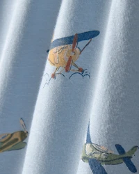 Baby Boy Plane 2-Way Zip PurelySoft Sleep & Play Pajama - Blue