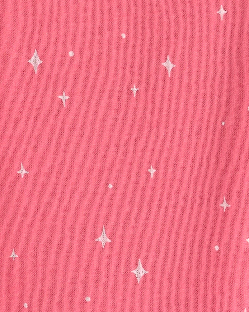 Baby Girl 4-Piece Unicorn 100% Cotton Snug Fit Pajama Set - Coral/Pink
