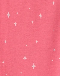 Baby Girl 4-Piece Unicorn 100% Cotton Snug Fit Pajama Set - Coral/Pink