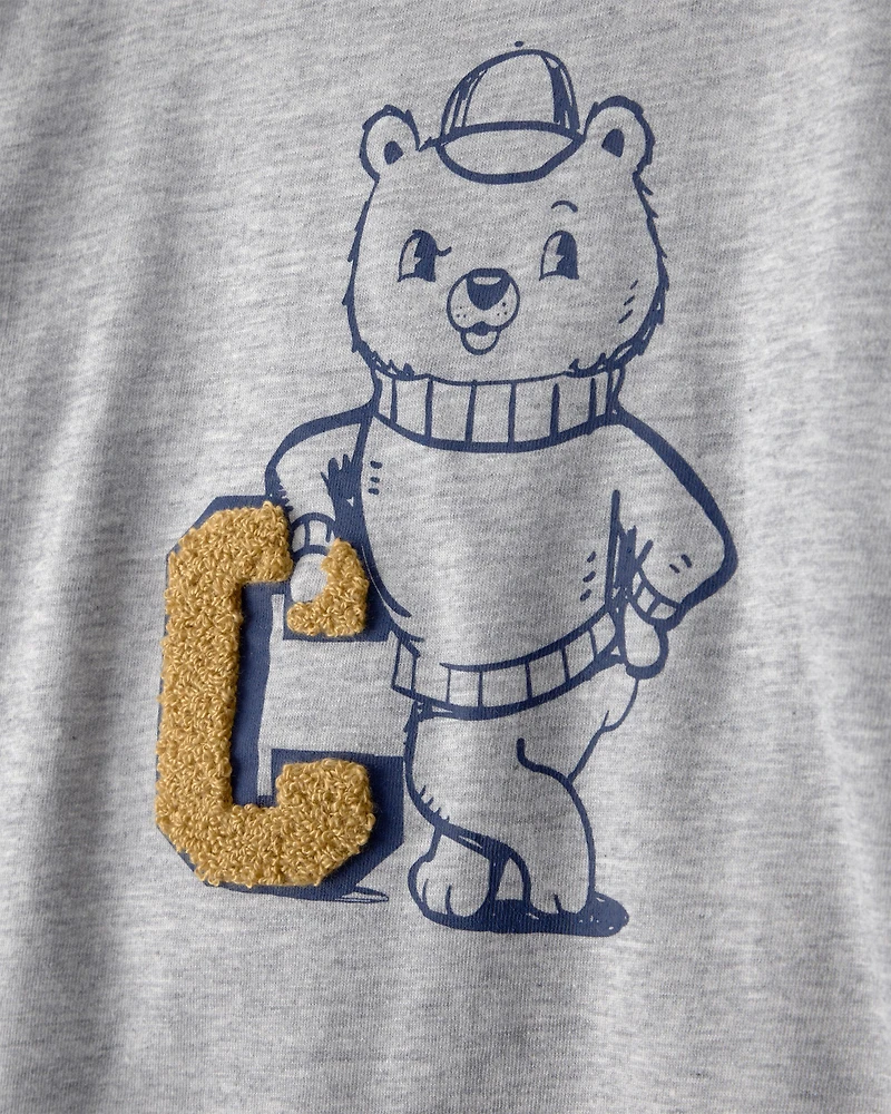 Toddler Boy Varsity Bear Long-Sleeve Graphic Tee - Grey