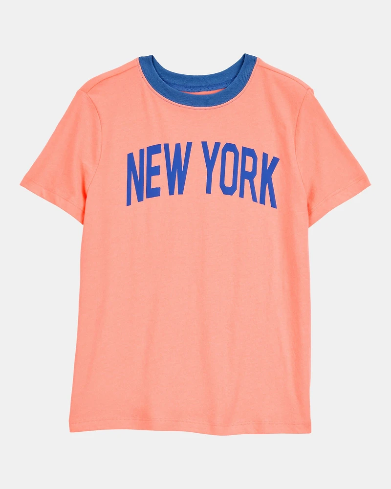 Kid New York Short-Sleeve Graphic Tee - Orange