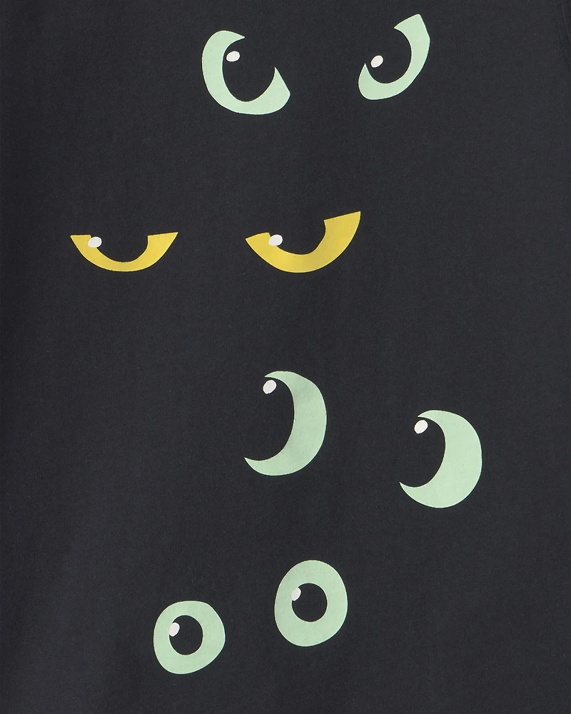 Toddler Boy Halloween Eyes Long-Sleeve Graphic Tee - Black
