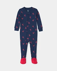 Baby Boy Lobster 100% Cotton Snug Fit 1-Piece Pajama - Blue