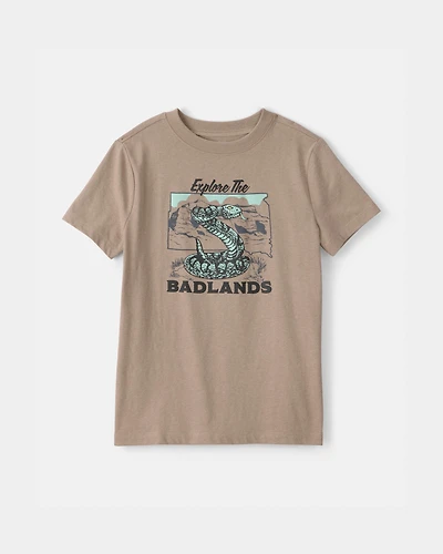 Boys Badlands Snake Graphic Tee - Brown