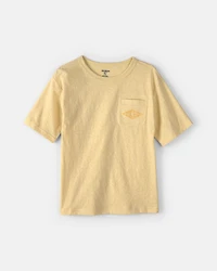 Kid OshKosh Logo Embroidered Pocket Graphic Tee - Yellow