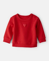 Baby Girl 2-Piece DayDream Fleece Heart Sweatshirt & Pant Set - Red