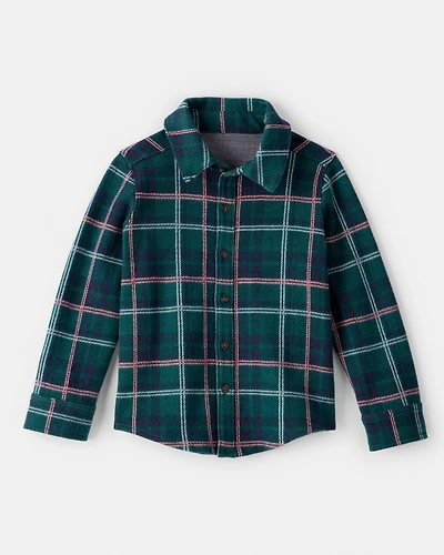 Toddler Boy Plaid Button-Down Shirt - Green