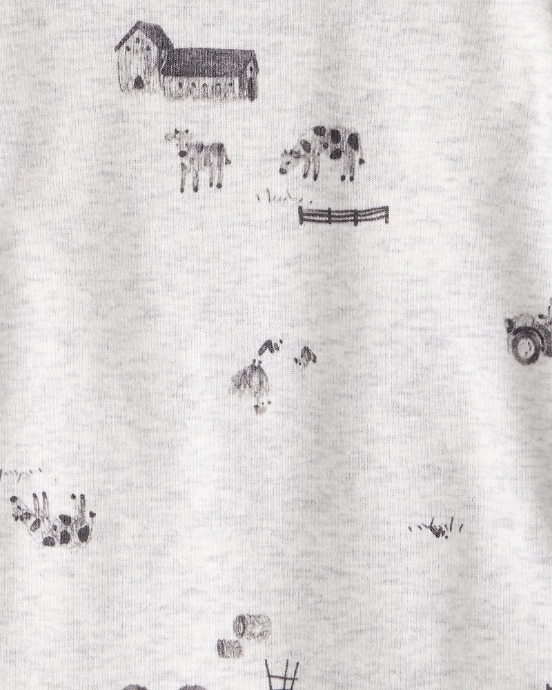 Baby Boy 4-Pack Sheep Print Long-Sleeve Multipack Bodysuits