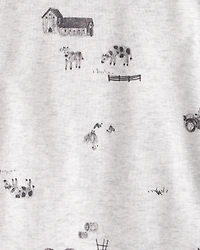 Baby Boy 4-Pack Sheep Print Long-Sleeve Multipack Bodysuits