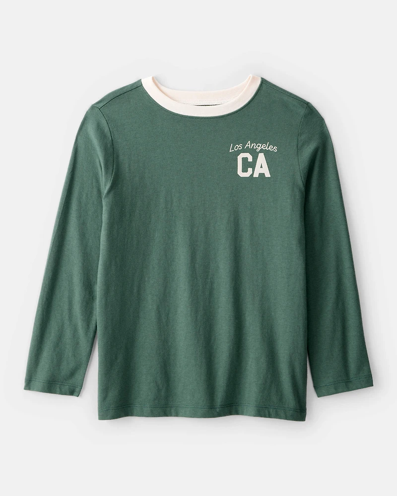 Kids Los Angeles Long-Sleeve Graphic Tee - Green