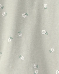 Toddler Girl Floral Relaxed Top - Green