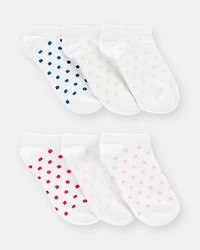 Girls 6-Pack No Show Socks