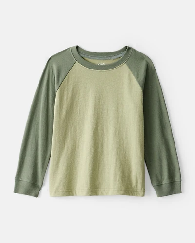 Toddler Boy Long-Sleeve Raglan Tee - Green