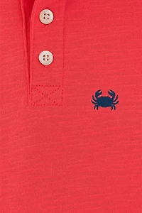 Baby Boy 2-Piece Polo Shirt & Short Set - Orange/Blue