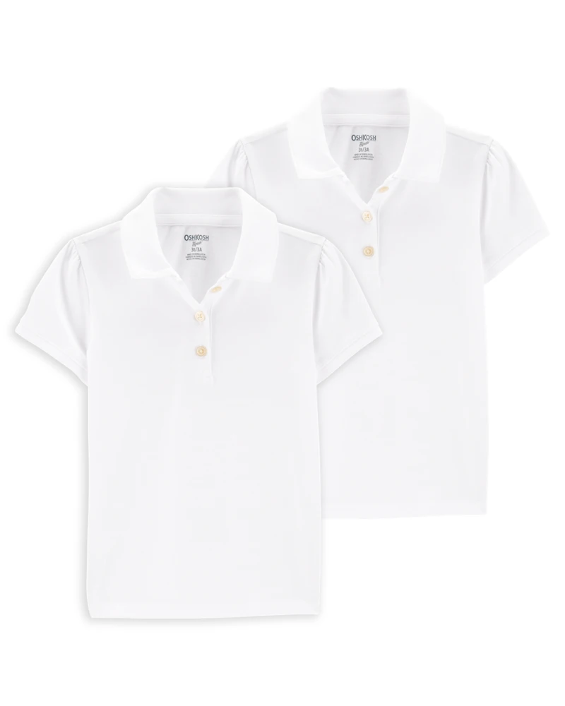 Toddler -Pack Pique Uniform Polo Shirts