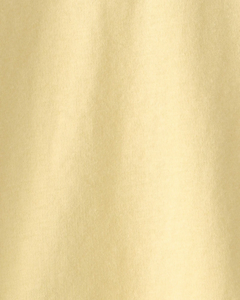 Baby Girl Heart Pocket Top - Yellow
