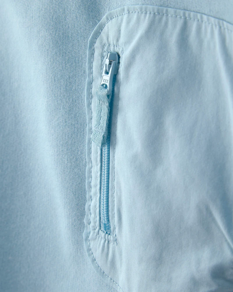 Toddler Boy French Terry Zipper Pullover Sweatshirt - Blue