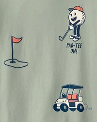 Boys Golf Long-Sleeve Graphic Tee - Green