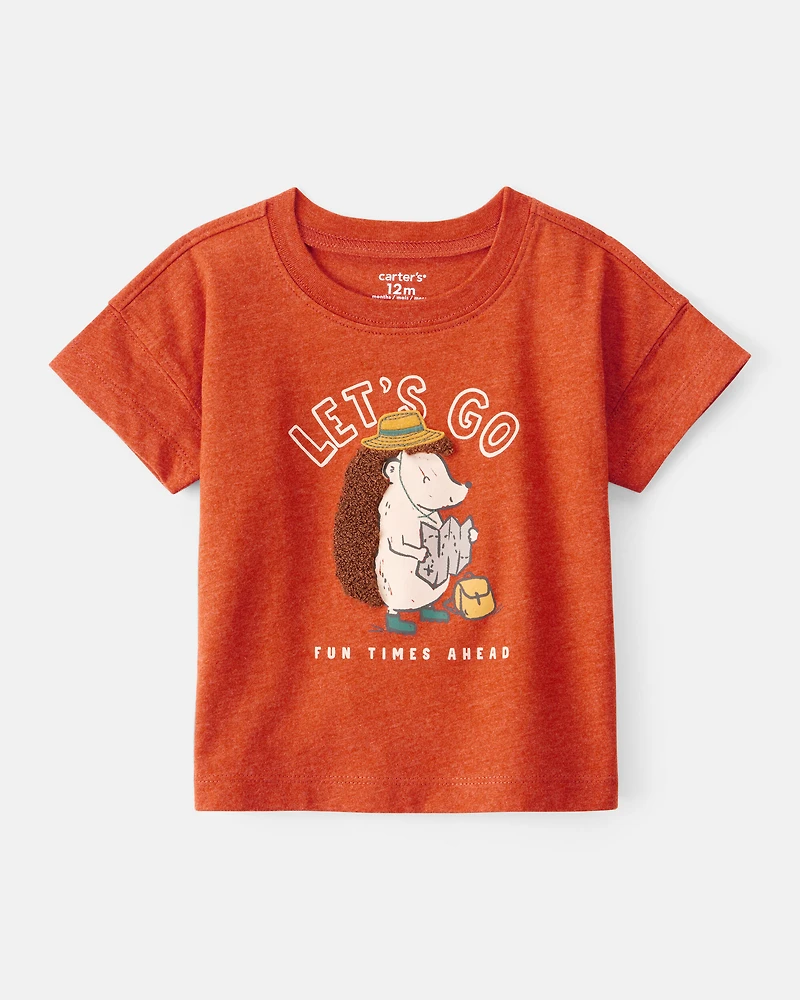 Baby Boy Hedgehog Short-Sleeve Graphic Tee - Orange