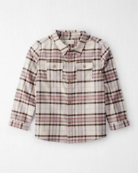 Boys Organic Cotton Button-Front Flannel