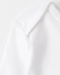 Baby 8-Pack Long Sleeve Cotton Bodysuits - White