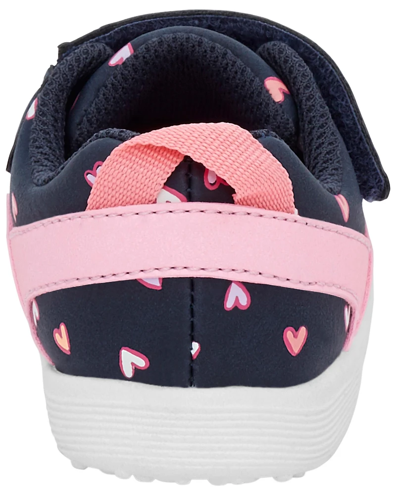 Every Step® First Walker Heart Athletic Sneakers - Navy