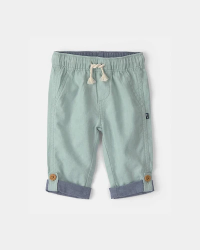Baby Boy Linen Pants - Green