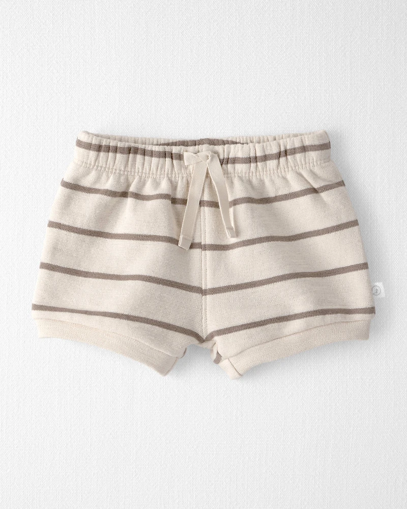 Baby 2-Piece Organic Cotton Top & Short Set in Stripes