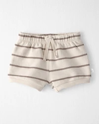 Baby 2-Piece Organic Cotton Top & Short Set in Stripes