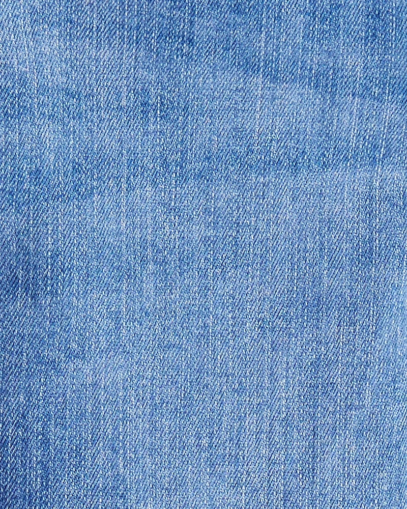 Girls Denim Bootcut Crossover Jeans - Blue