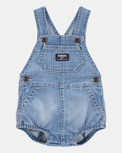 Baby Denim Bubble Romper - Blue