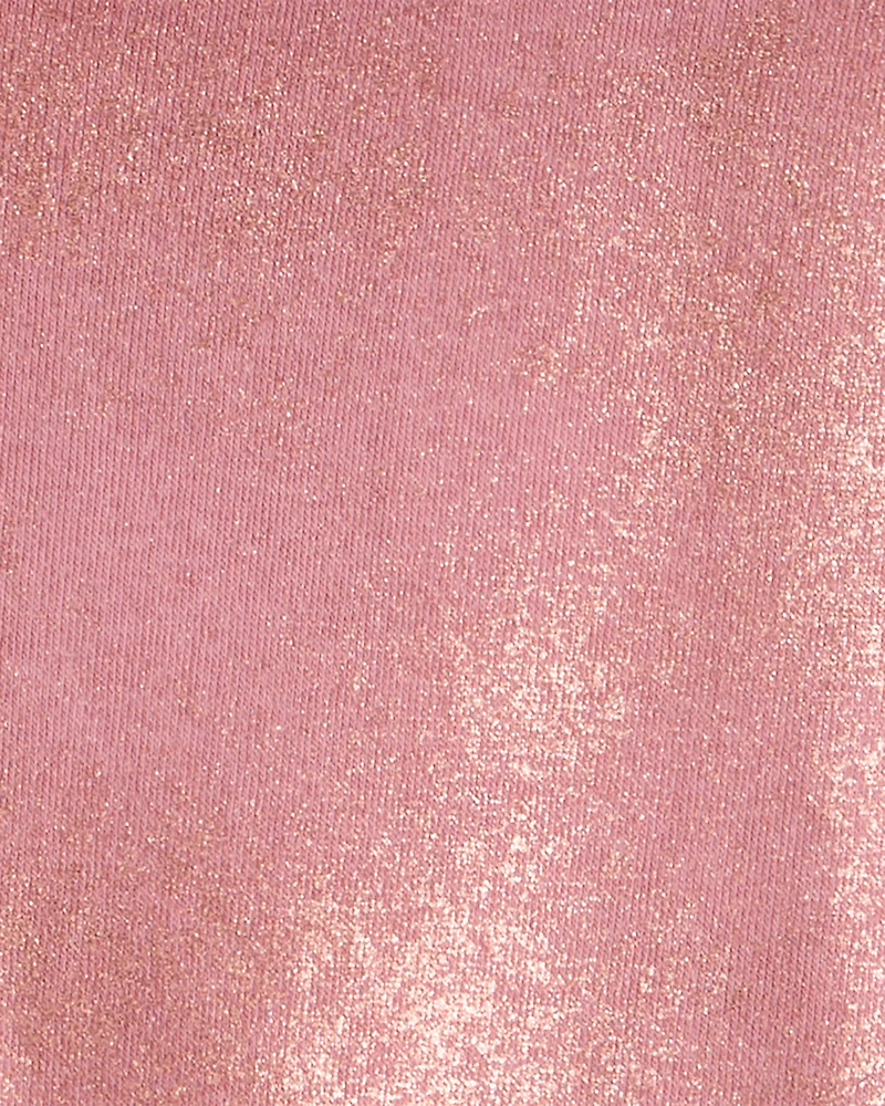 Girls 2-Piece DayDream Fleece Metallic Sherpa Hoodie & Joggers Set - Pink