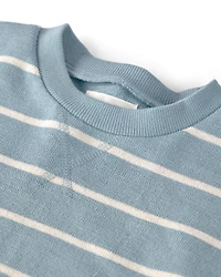 Toddler 2-Piece Organic Cotton Top & Short Set in Stripes