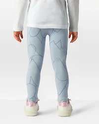 Toddler Girl Cotton Heart Stretch Leggings - Blue
